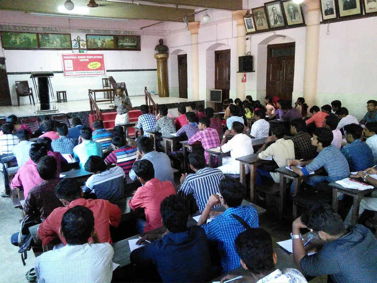 English classes for Federal Bank Job recruits, organised by FBEU
