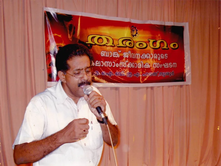 At a function organized by Tharangam, Thrissur